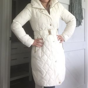 Like new down feather trench coat by Express